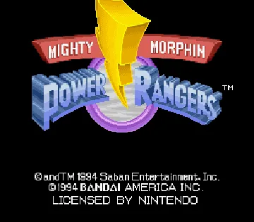 Mighty Morphin Power Rangers (USA) screen shot title